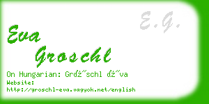 eva groschl business card